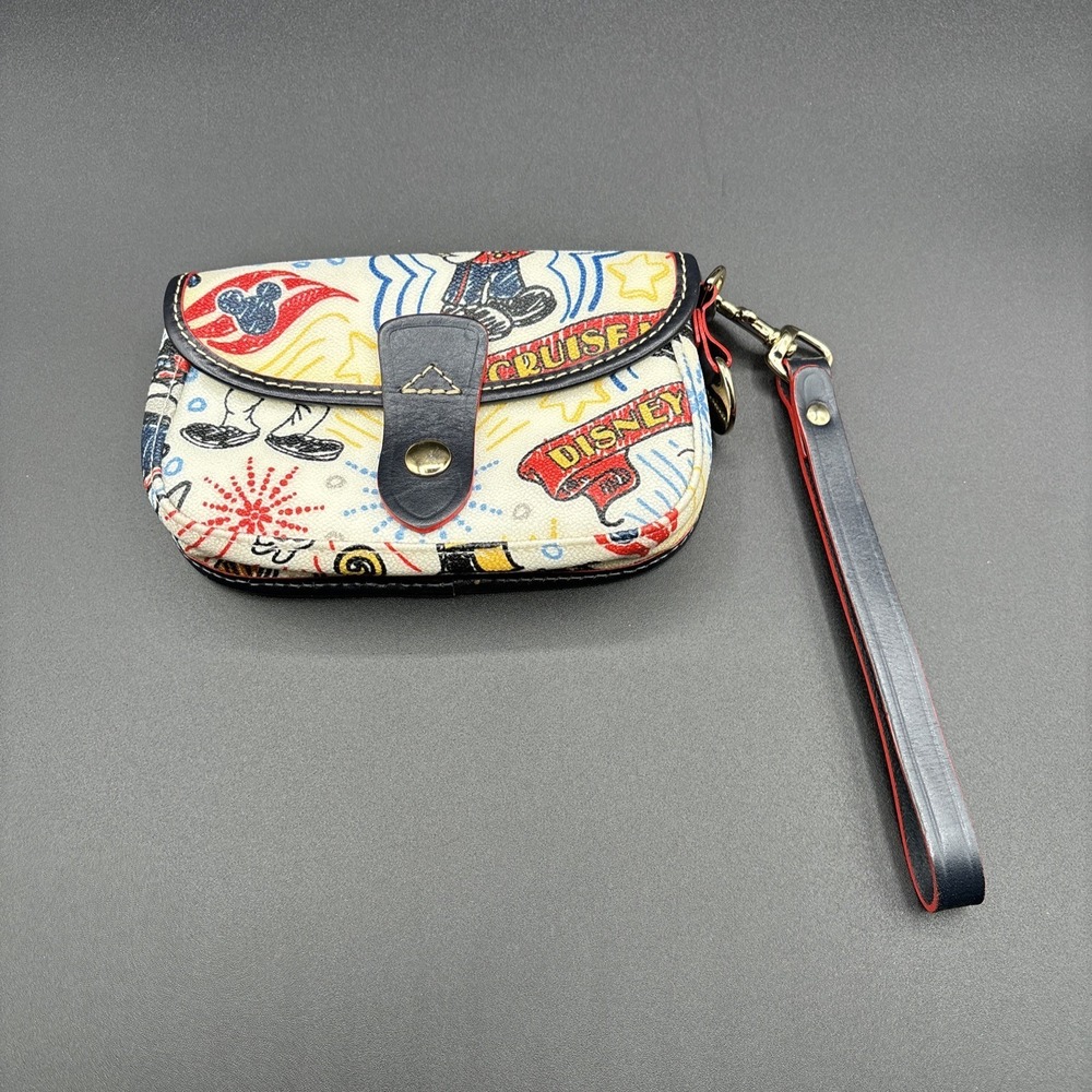 Disney Dooney & Bourke Mickey & Cruise Ship Wristlet Sketch